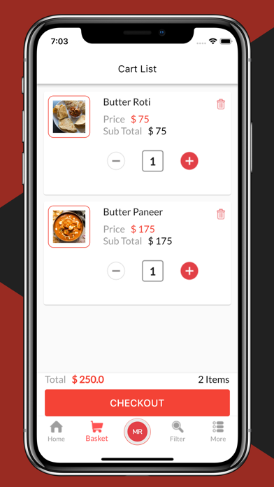 mRestaurant Screenshot