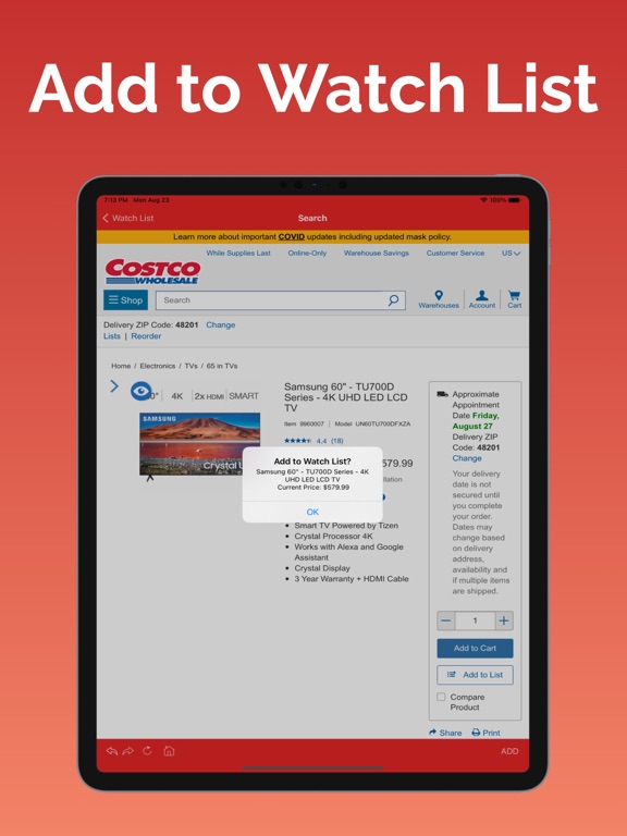 Screenshot #6 pour Price Tracker for Costco