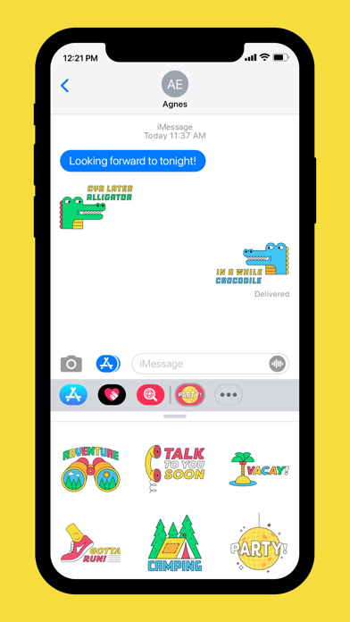 Screenshot #2 pour Fun Sayings Animated Stickers