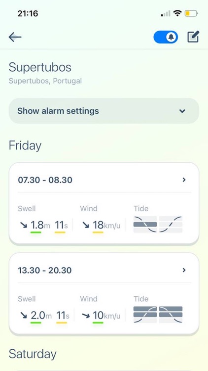 Surf Alarm: Forecast Alerts