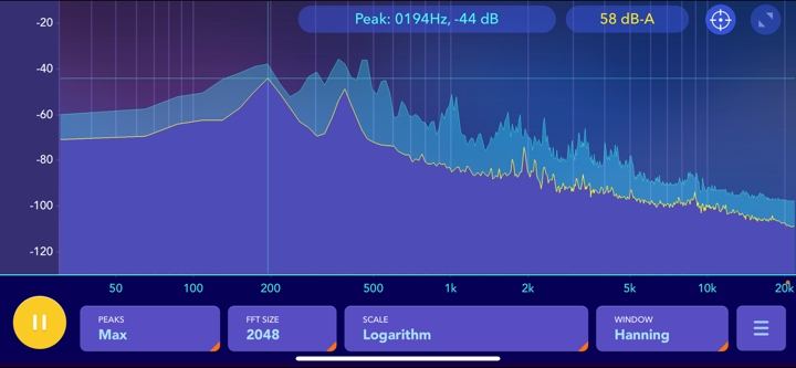 Audio spectrum analyzer EQ Rta screenshot 3