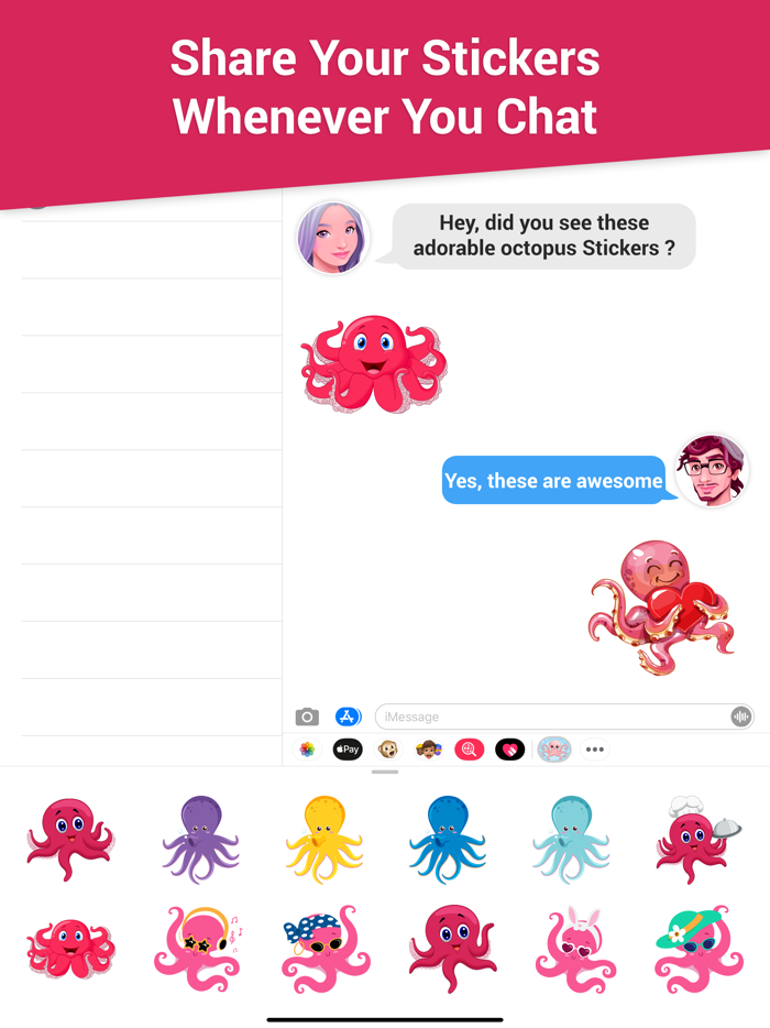 Adorable Octopus Stickers
