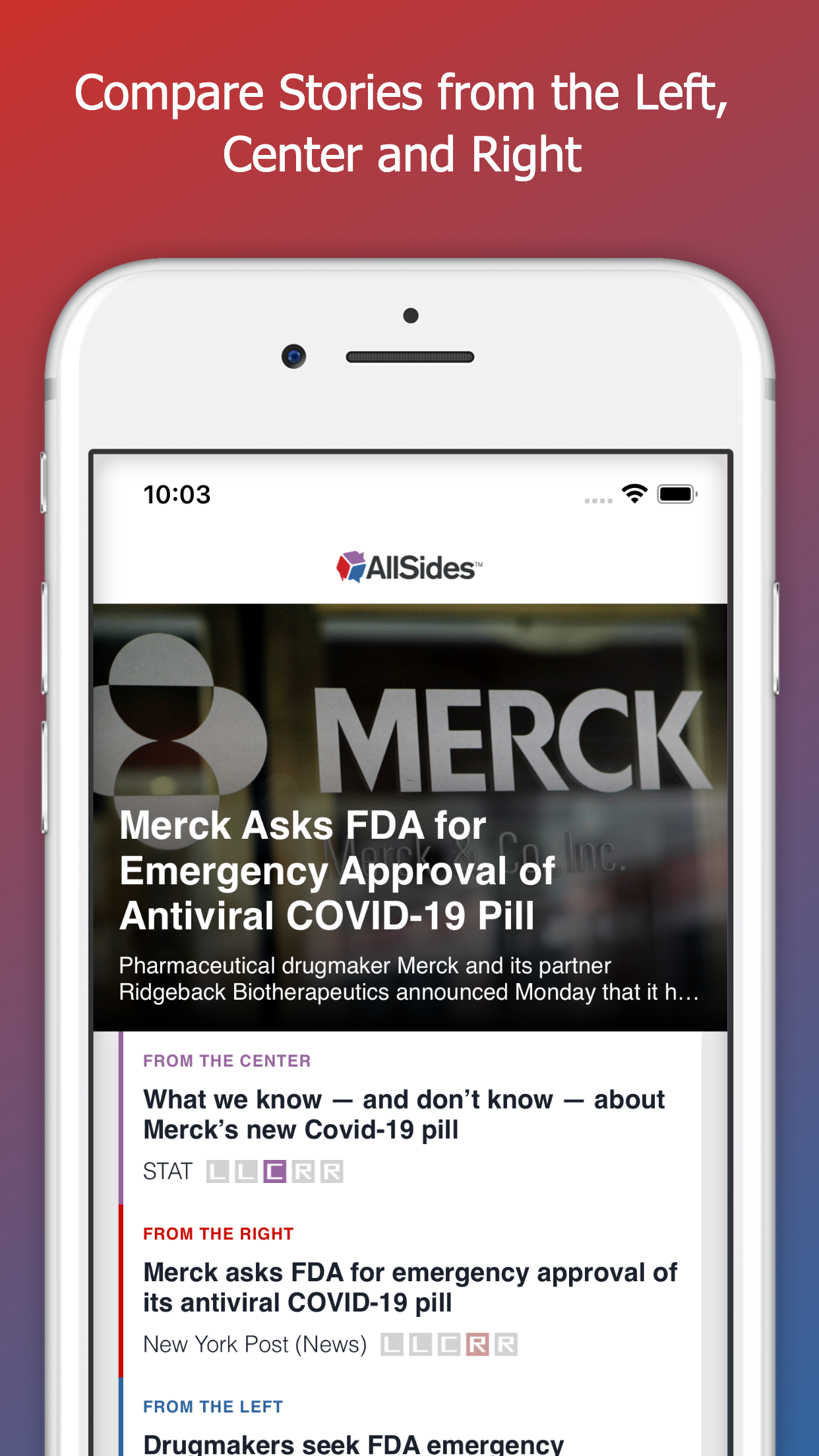 AllSides - Balanced News screenshot 1
