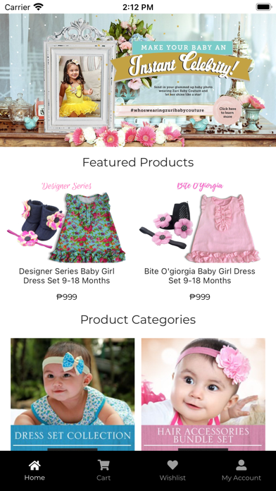 Zuri Baby Couture Screenshot 1 - AppWisp.com Zuri Baby Couture Screenshot 1 - AppWisp.com