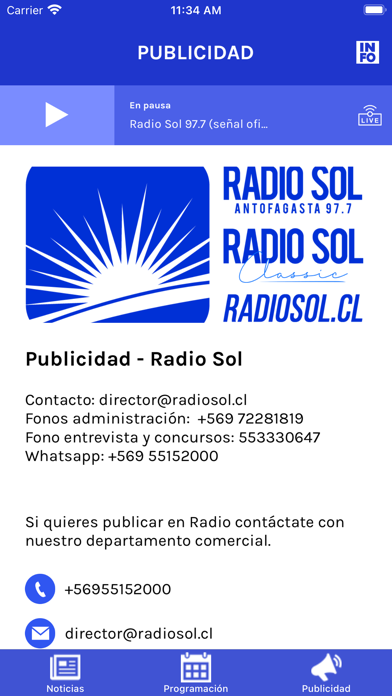 Radio Sol - Antofagasta Screenshot