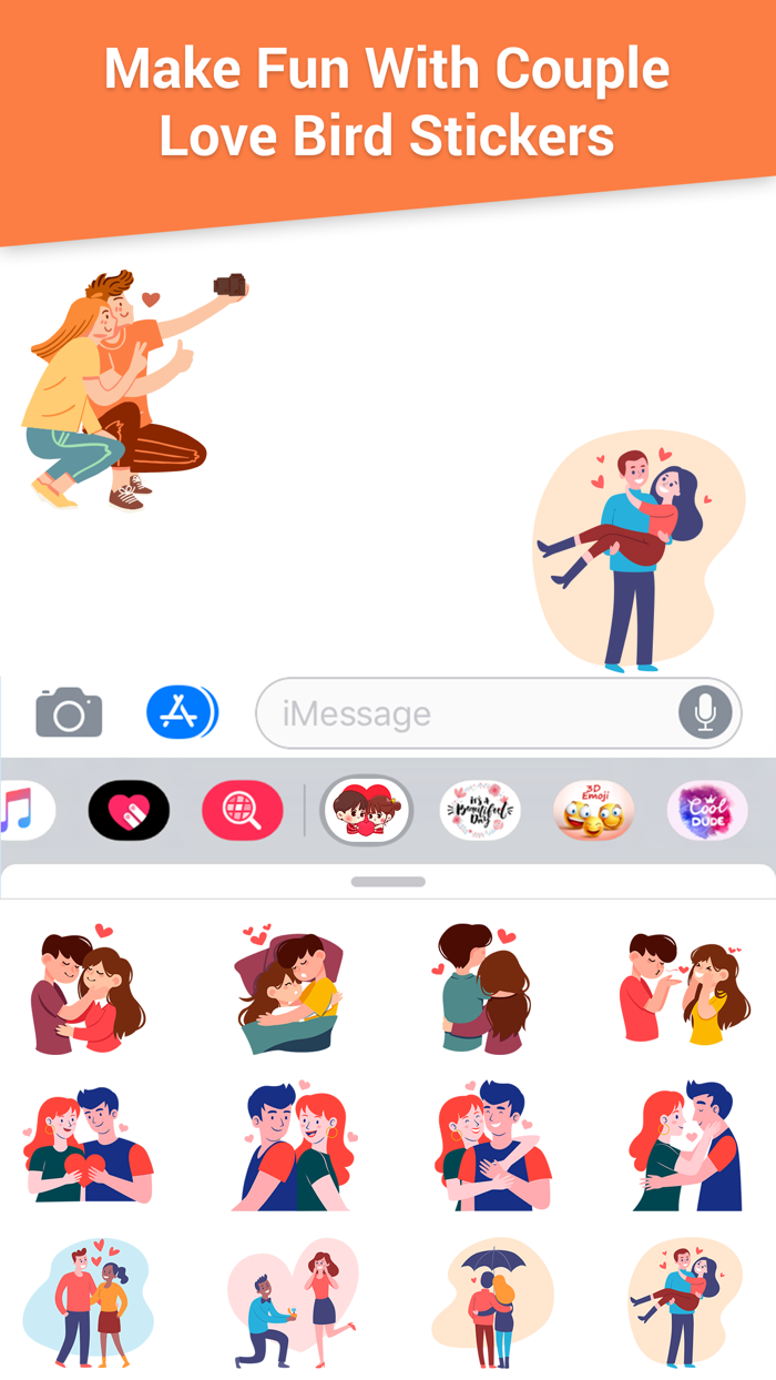 Couple Love Bird Stickers