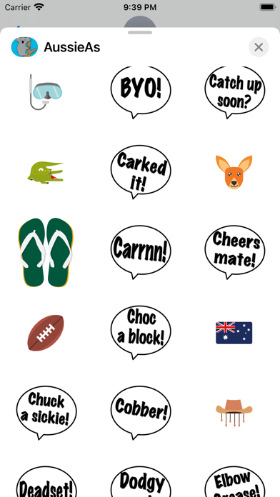 Australian stickers Screenshot