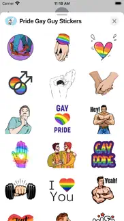 pride gay guy stickers iphone screenshot 2