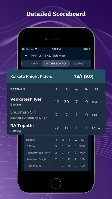 ScoreBazaar Cricket Live Line Screenshot