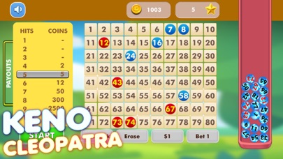 Keno Cleopatra Classic Screenshot