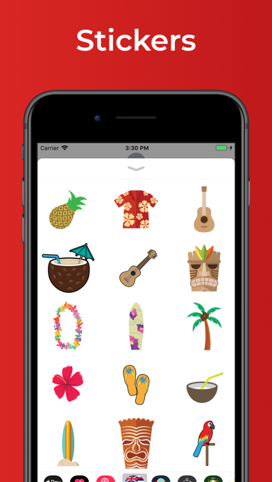 Hawaii stickers - USA emoji Screenshot