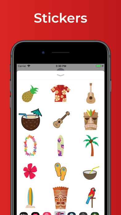 Screenshot #1 pour Hawaii stickers - USA emoji