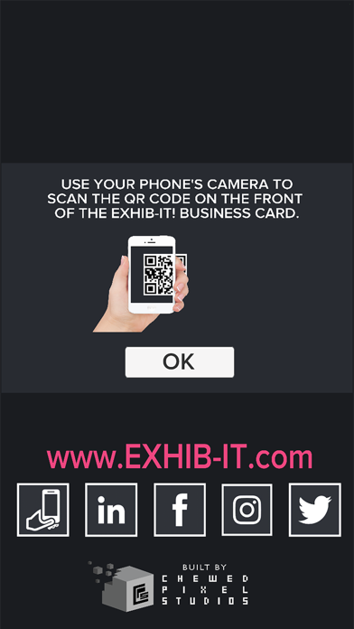 EXHIB-IT! AR Business Card Screenshot