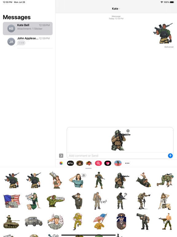 Screenshot #4 pour Army Soldier Stickers