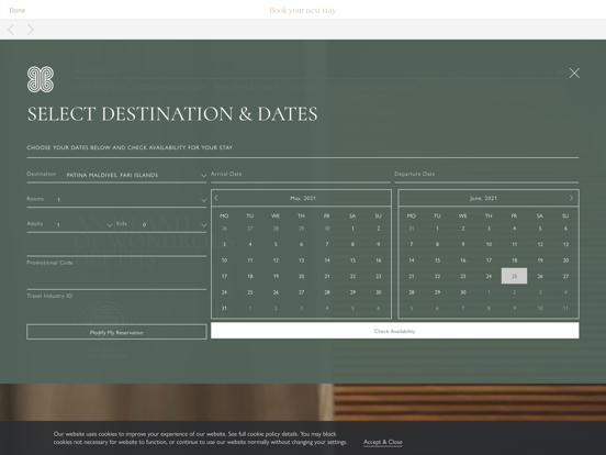 Patina Maldives iPad screenshot 4 - Travel app
