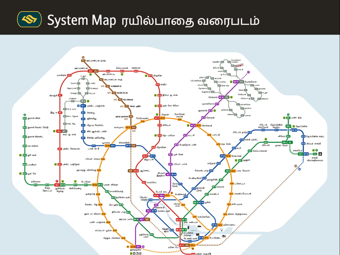 Singapore MRT LRT Map 2022