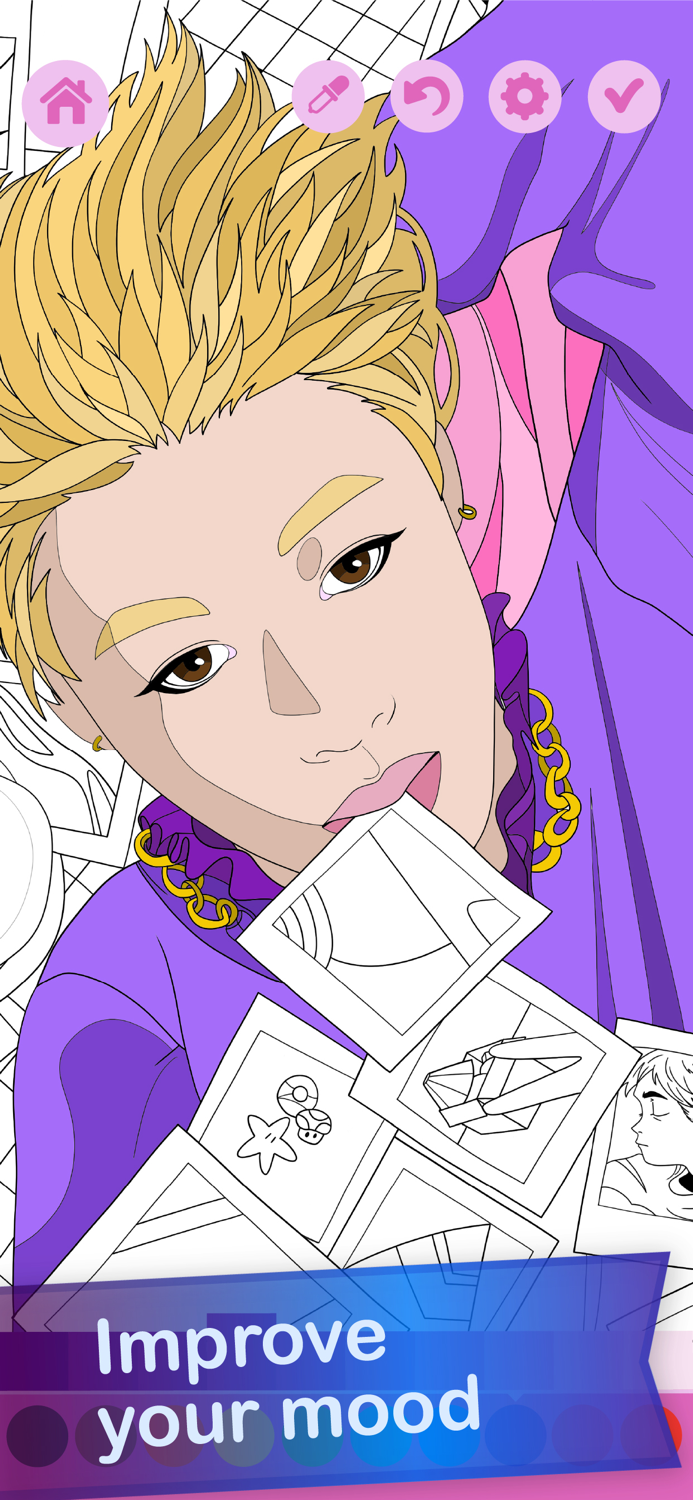 Kawaii Anime Coloring Book