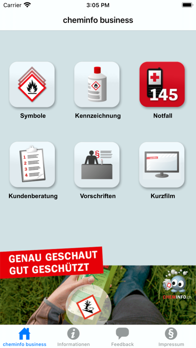 cheminfo business Screenshot