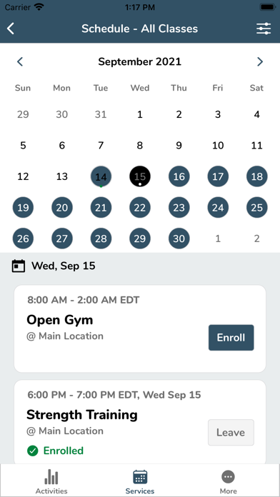 Synergy Athletics Screenshot