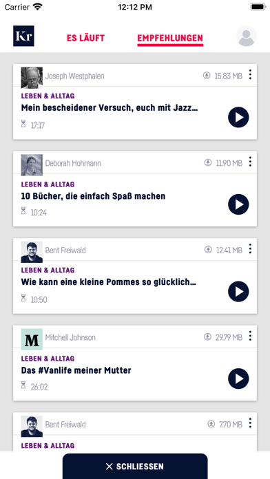 Krautreporter Audio Screenshot