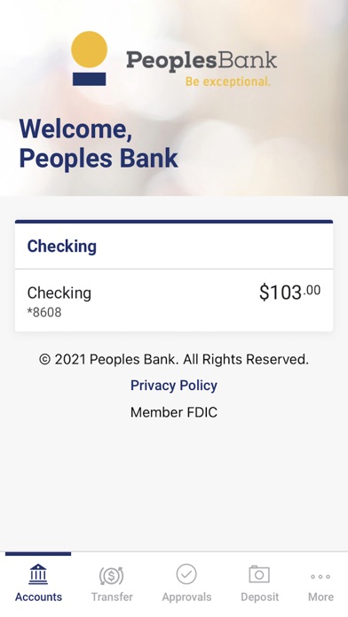 Peoples Bank NC Mobile Screenshot