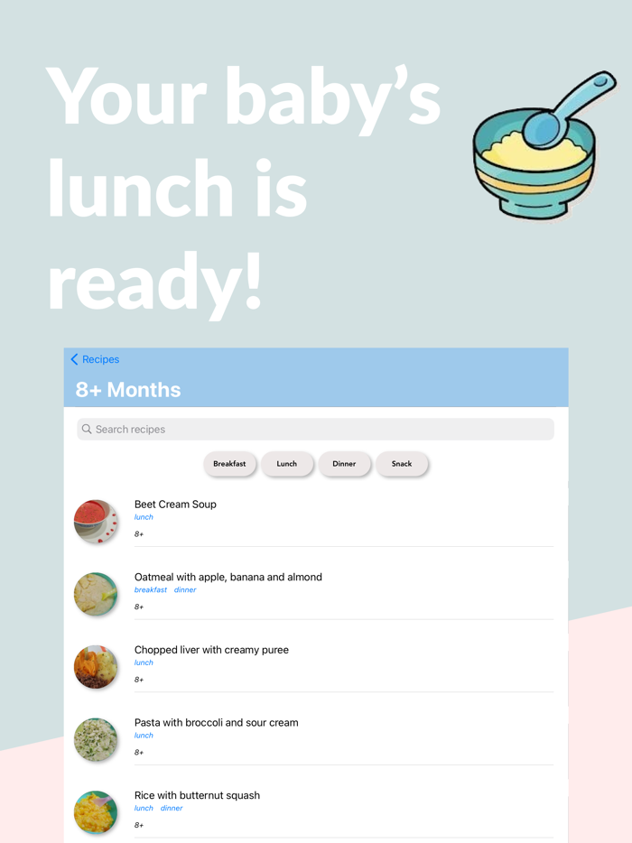 Baby Solids Food Tracker