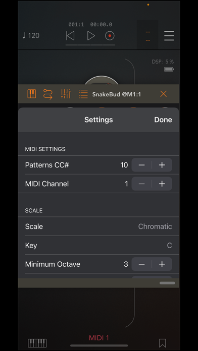 SnakeBud - AUv3 MIDI Sequencer Screenshot