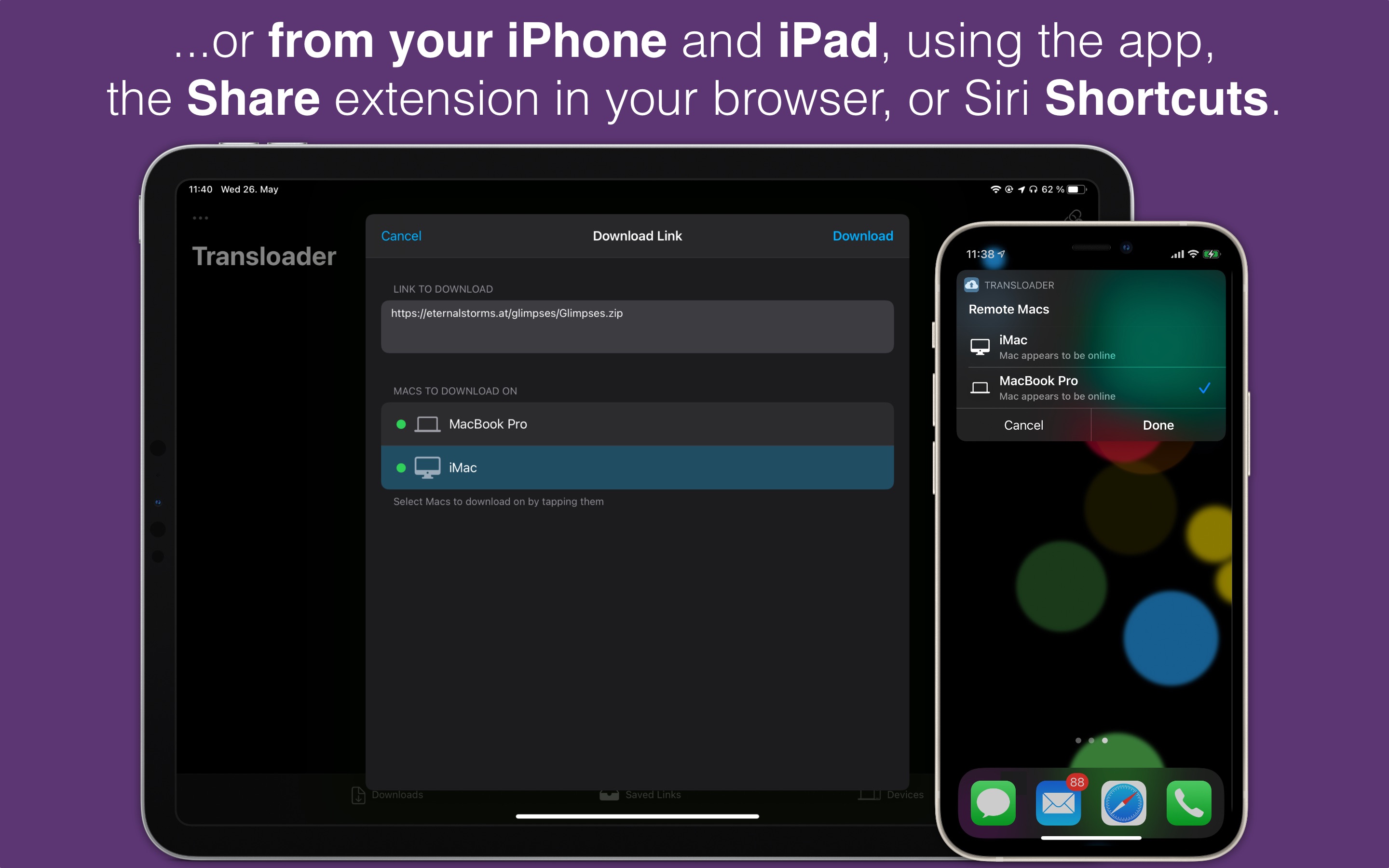 Screenshot do app Transloader