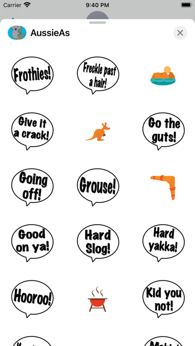 Australian stickers Screenshot