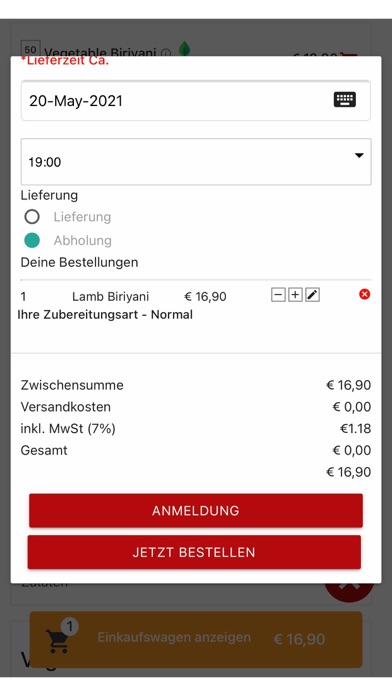 Tandoori Restaurant Geisingen Screenshot