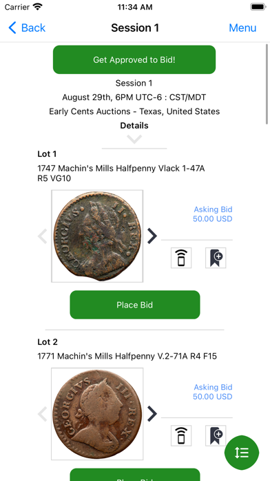 Screenshot #2 pour Early Cents Auctions