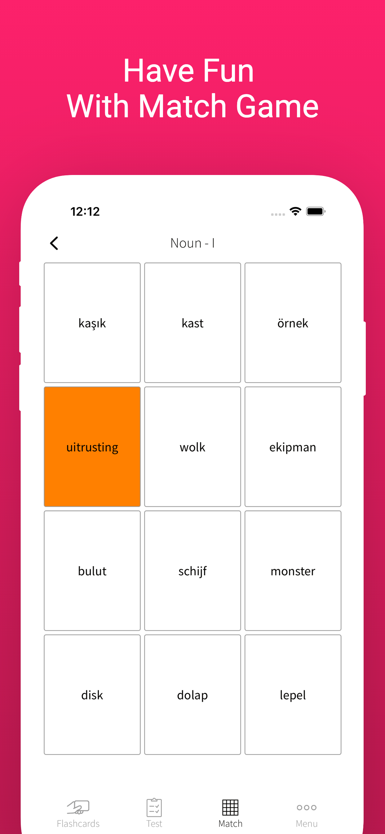 Practice Dutch Turkish Words