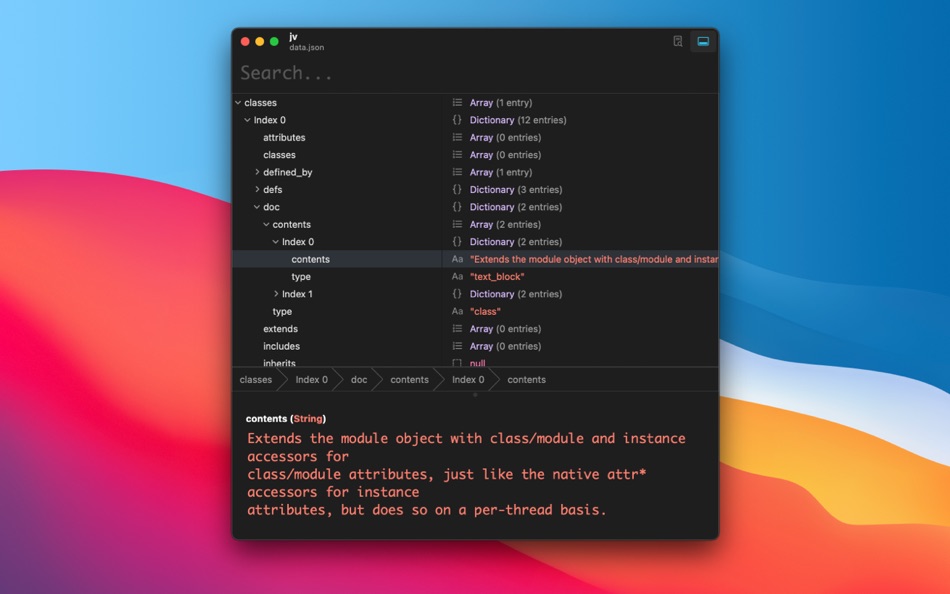 #1. jv - JSON Viewer (macOS) 게시자: Vito Sartori Gama de Oliveira