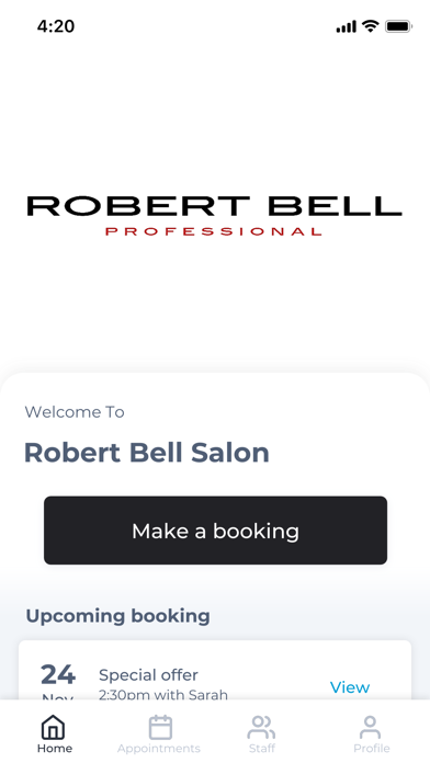 Robert Bell Salon Screenshot