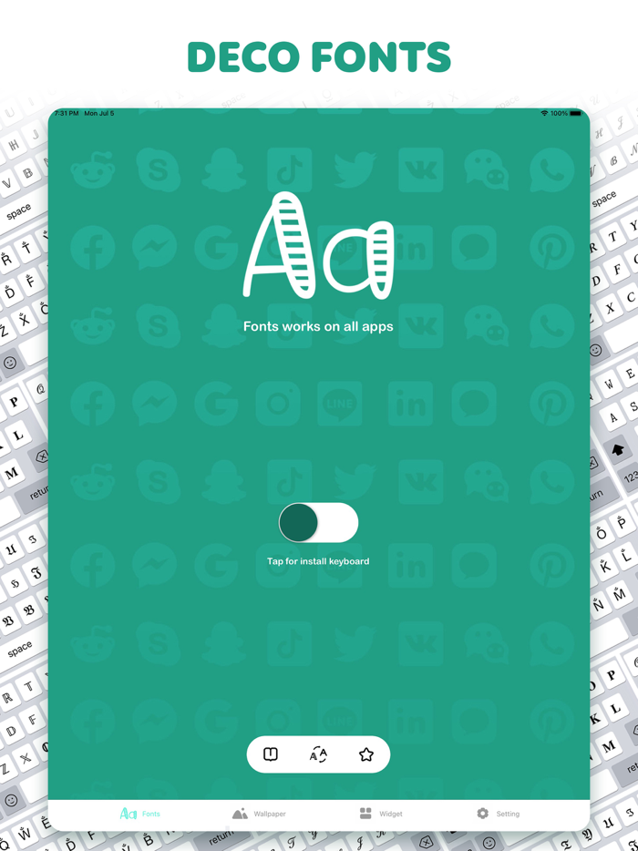 Deco Fonts - Font Art keyboard