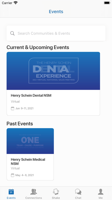 Henry Schein Meetings Screenshot