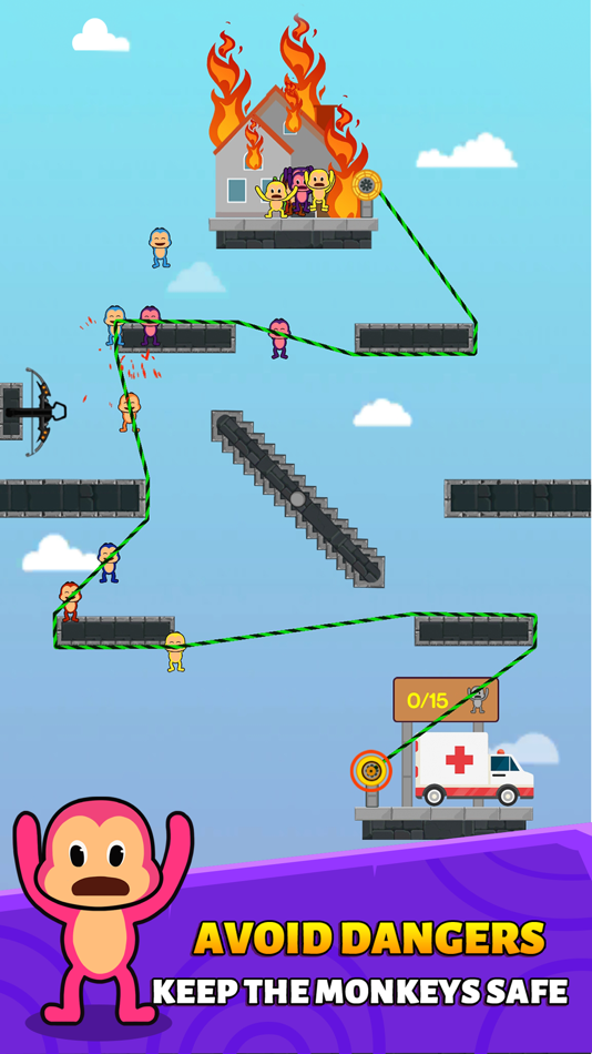 #2. Monkey Rope Puzzle (iOS) 由: Ha Hoang