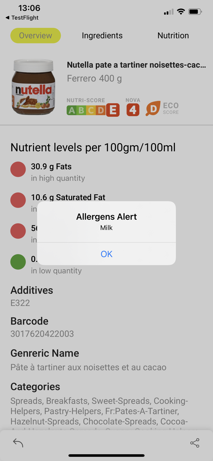 Food Scanner - Barcode