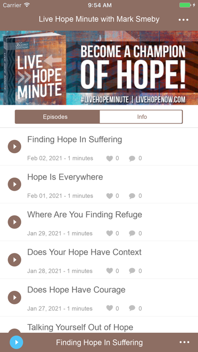 Live Hope Minute w/ Mark Smeby Screenshot