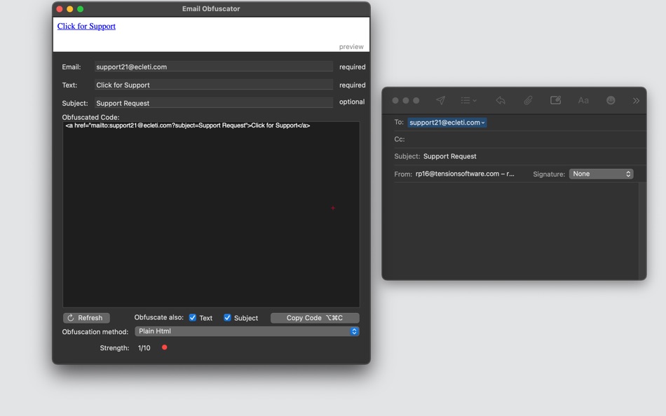 #9. Email Obfuscator (macOS) 게시자: Roberto Panetta