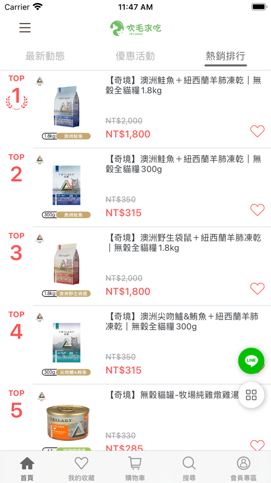 #3. 吹毛求吃寵物商城 (iOS) Podle: WEN YIN CO., LTD.