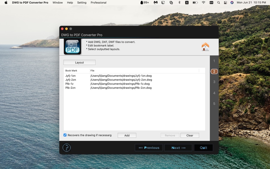 #2. DWG to PDF Converter Pro (macOS) 由: JIANG LI