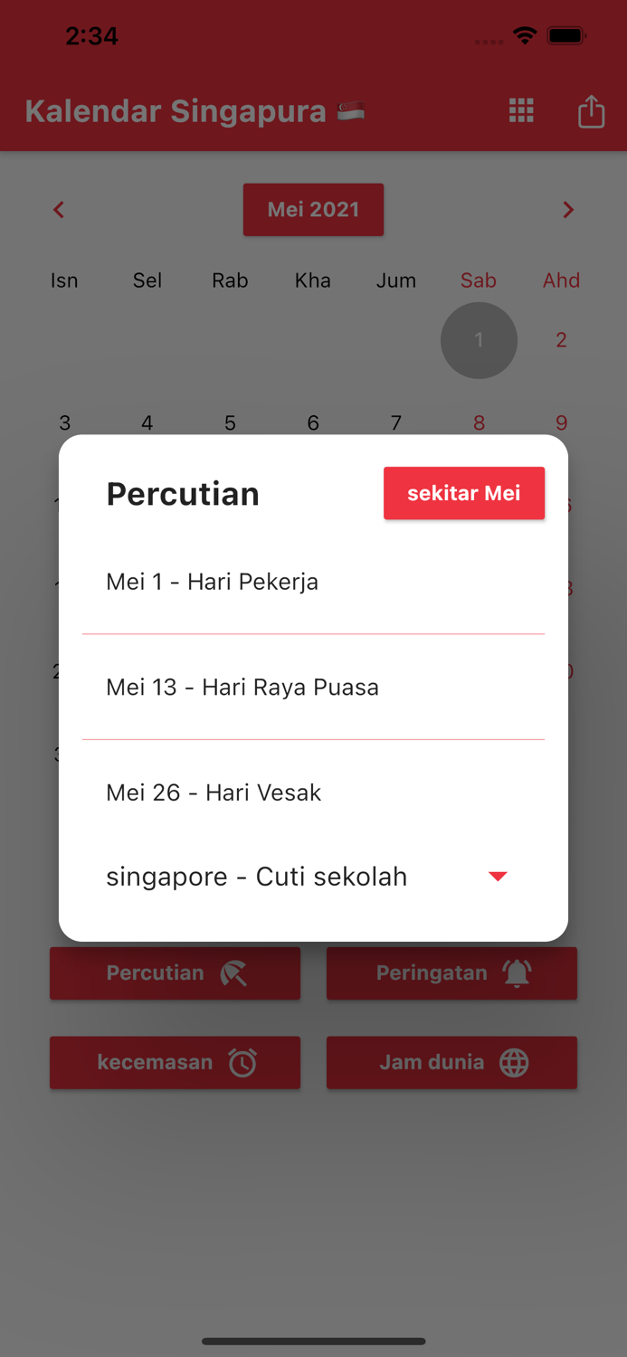 Kalendar Singapura 2023