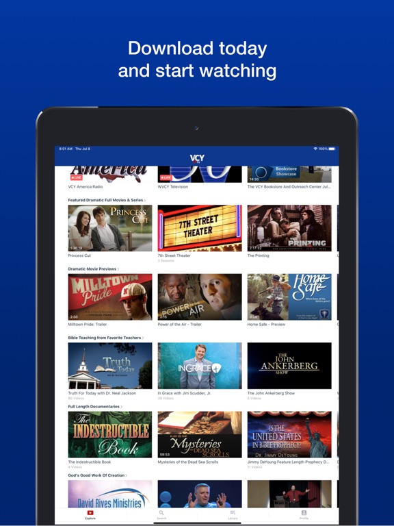 VCY.tv Christian Video iPad screenshot 4 - Lifestyle app