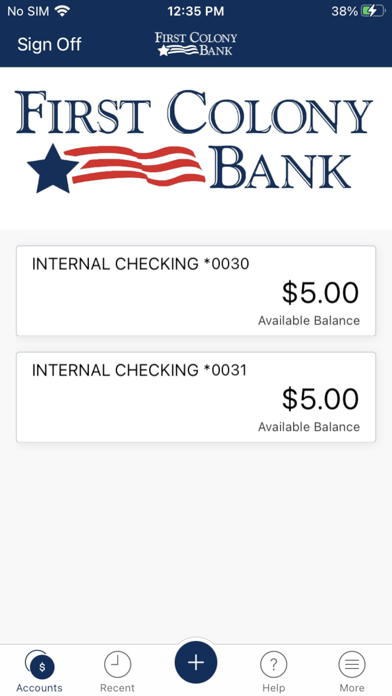 First Colony Bank for iPhone Screenshot
