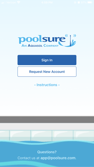 Poolsure Mobile Screenshot