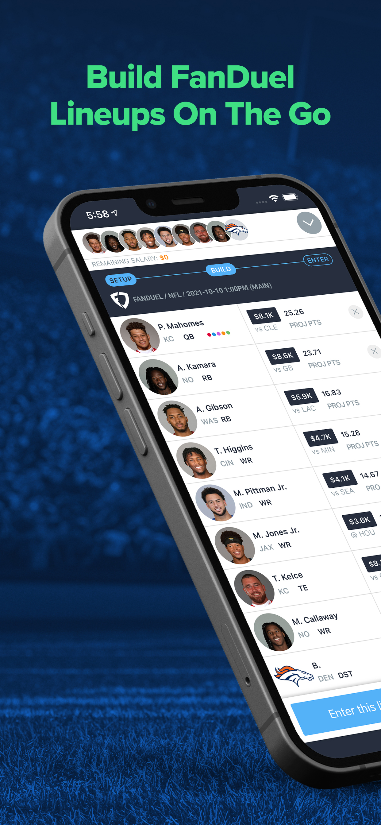 LineupHQ FanDuel DFS Optimizer