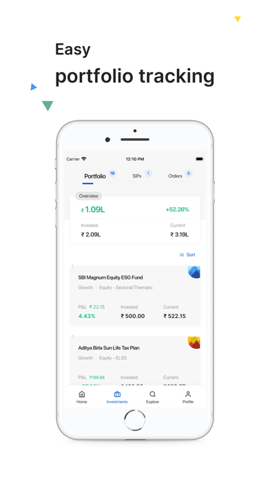 Zerodha Coin - Mutual funds Screenshot