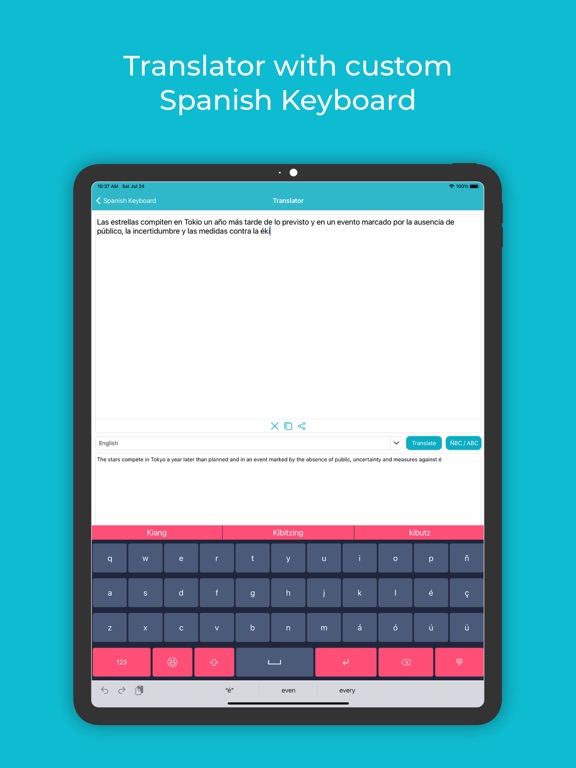 Screenshot #6 pour Spanish Keyboard : Translator