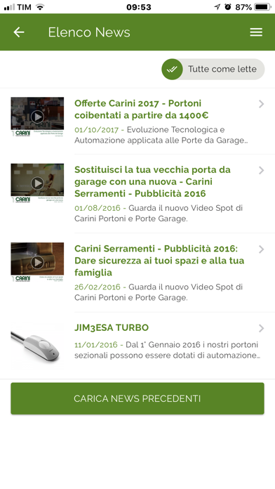 Carini App Screenshot